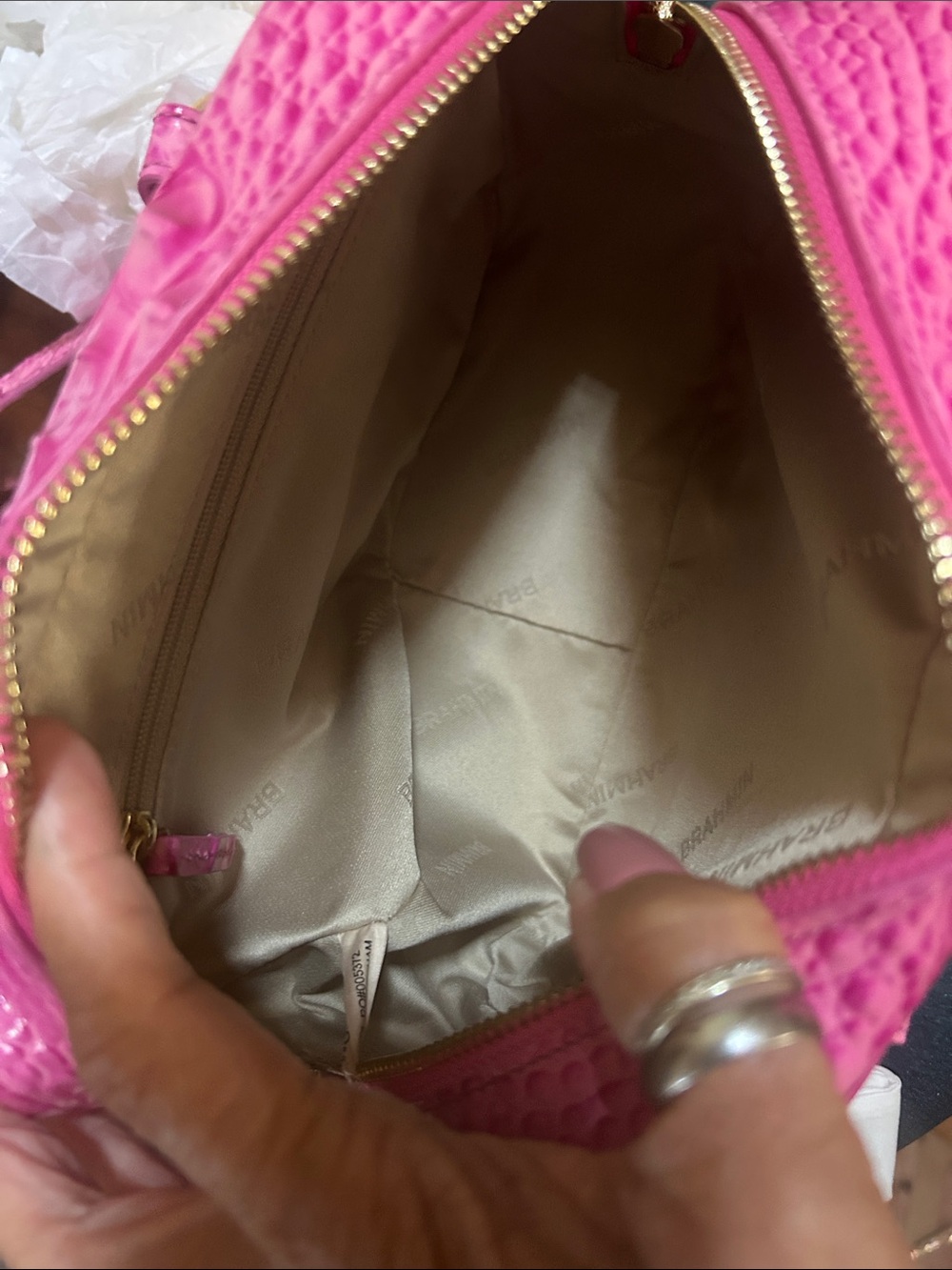 Brahmin Candy Pink Mara Leather Satchel Handbag NWT - Picture 4 of 12